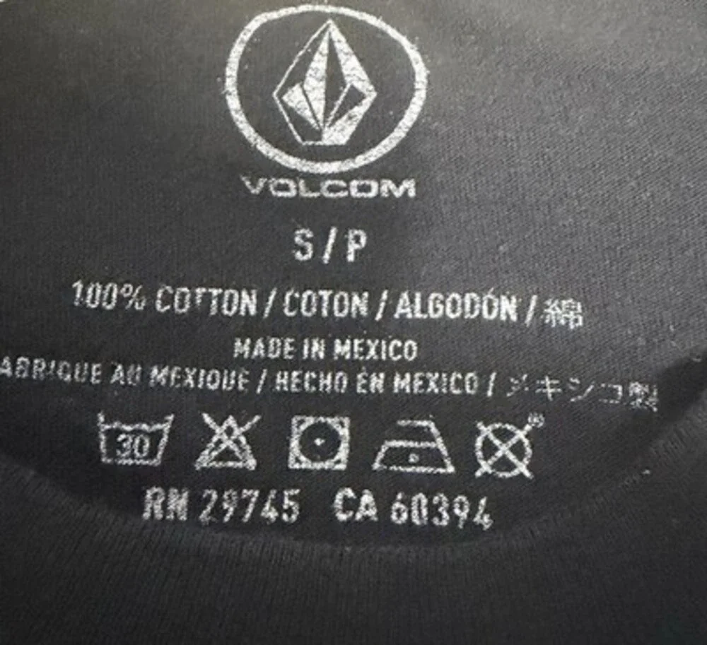 Volcom Black T-Shirt with White Logo Print